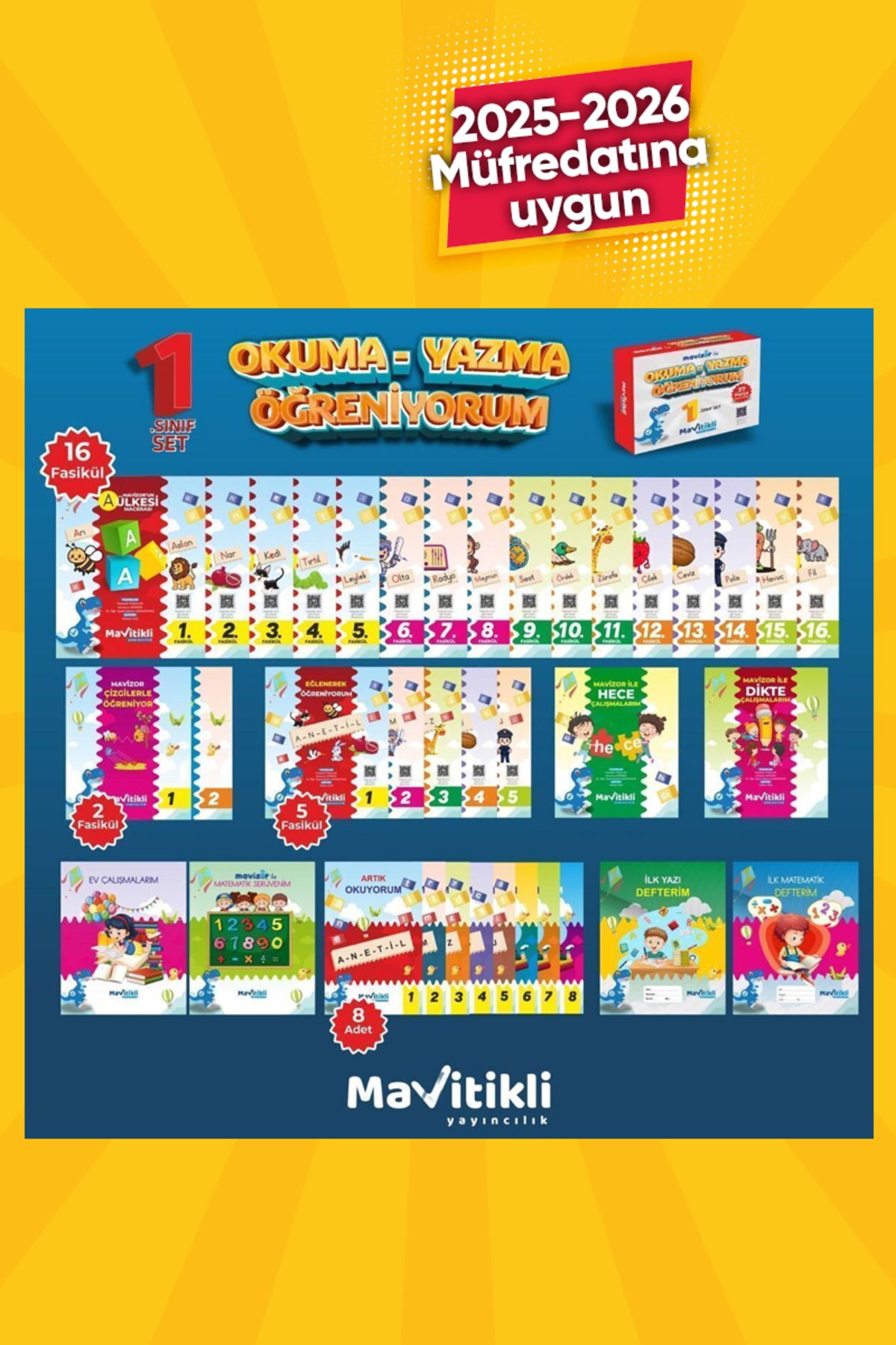 1. Sınıf Set Okuma Yazma Öğreniyorum Güncel Baskı (2025-2026 MÜFREDAT)