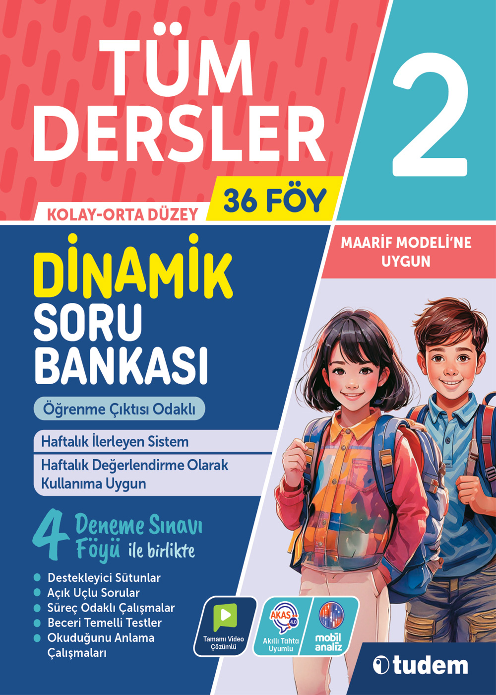 2.Sınıf Tüm Dersler Dinamik Soru Bankası 36 Föy Maarif Modeline Uygun
