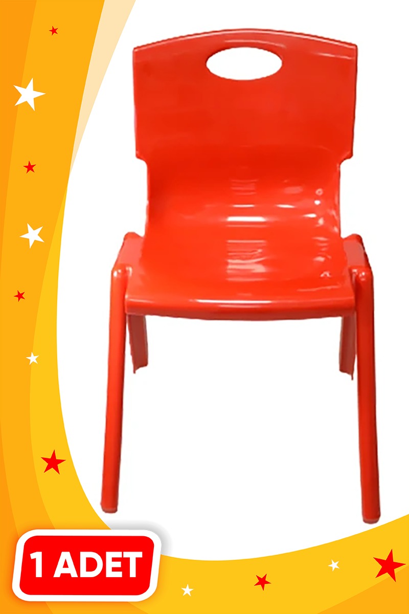 3K Anaokul Kreş Çocuk Sandalyesi Kırmızı