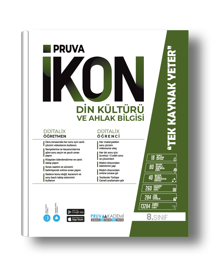 8. Sınıf İkon Din Kültürü ve Ahlak Bilgisi Konu Anlatım Kitabı 8. Sınıf İkon Din Kültürü ve Ahlak Bilgisi Konu Anlatım Kitabı