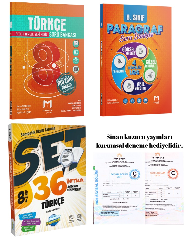 8.Sınıf Türkçe 3'lü Kitap Seti