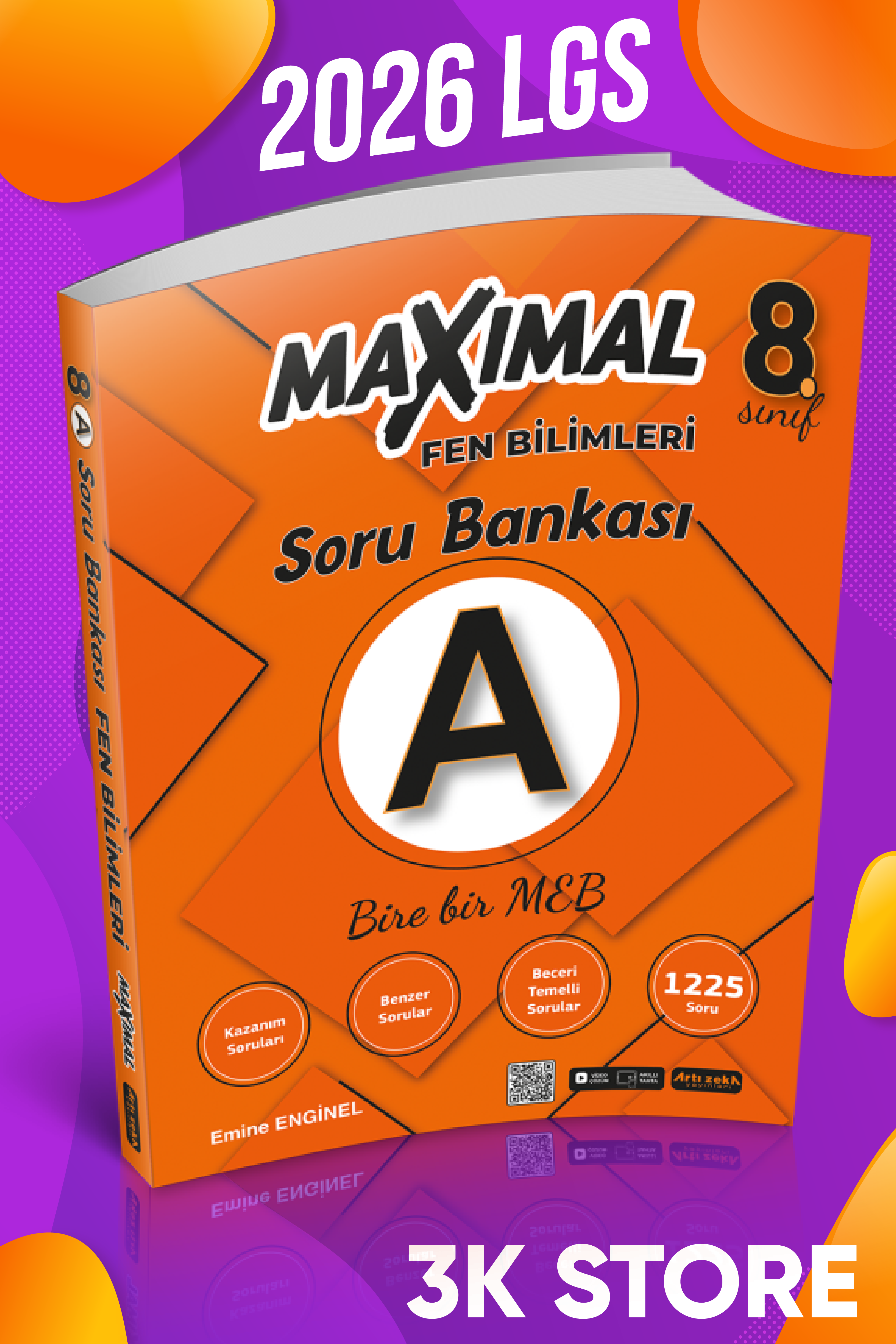 Artı Zeka Yayınları 8.Sınıf Fen Bilimleri Maximal Bire Bir MEB Soru Bankası -A- 