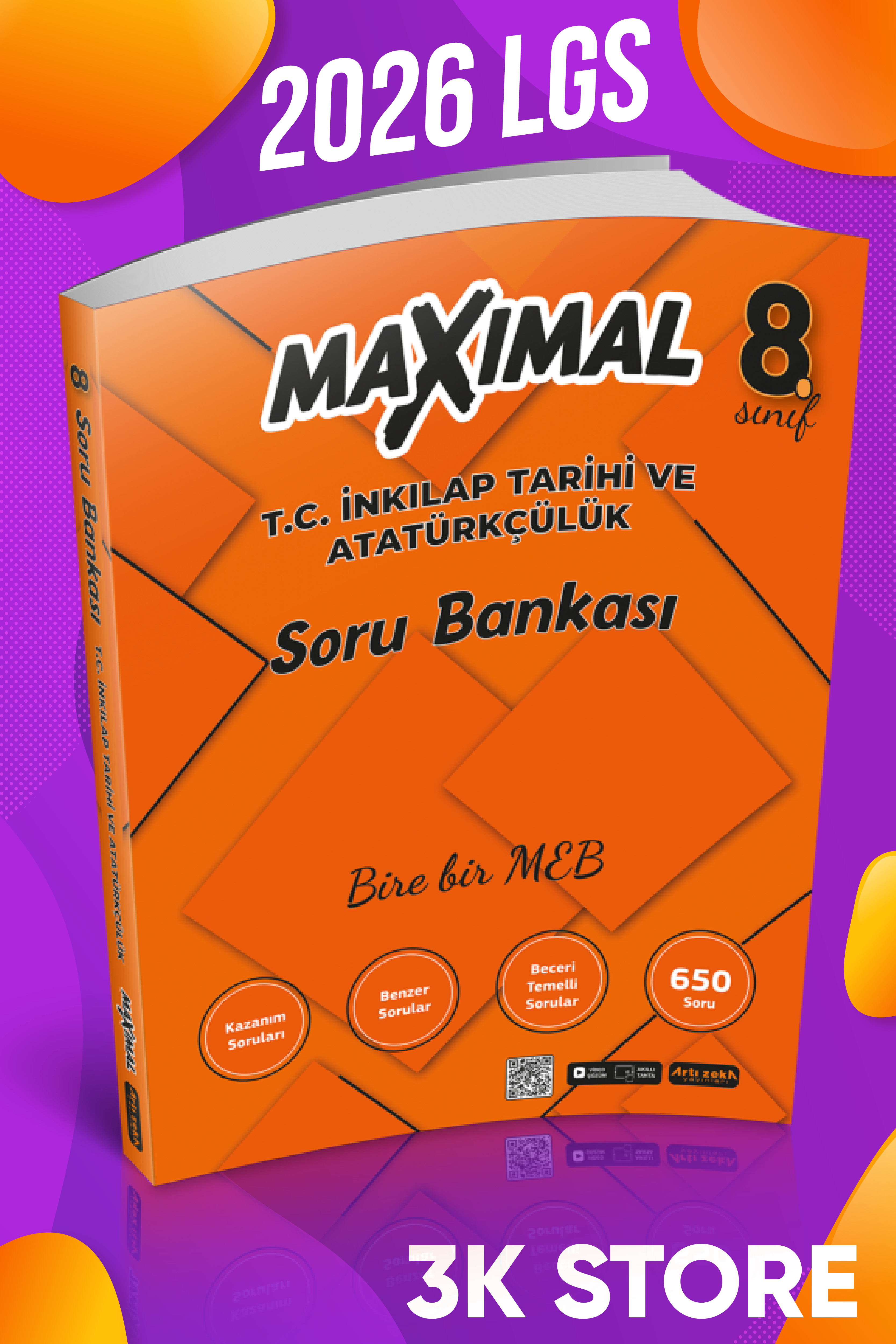 Artı Zeka Yayınları 8.Sınıf İnkılap Tarihi Maximal Bire Bir MEB Soru Bankası 