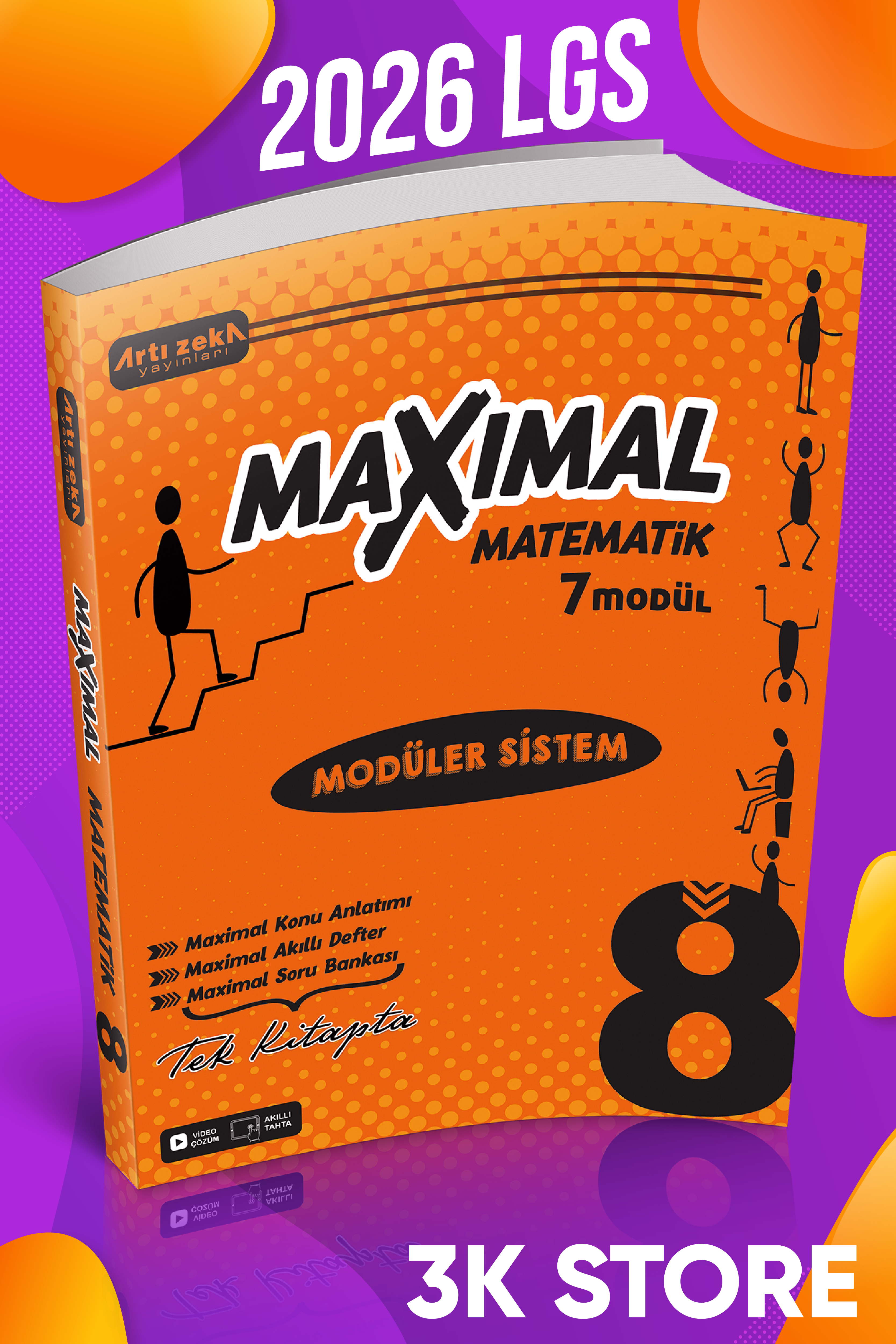 Artı Zeka Yayınları 8.Sınıf Matematik Maximal Modüler Sistem (6 Modül) 6lı Fasikül Set