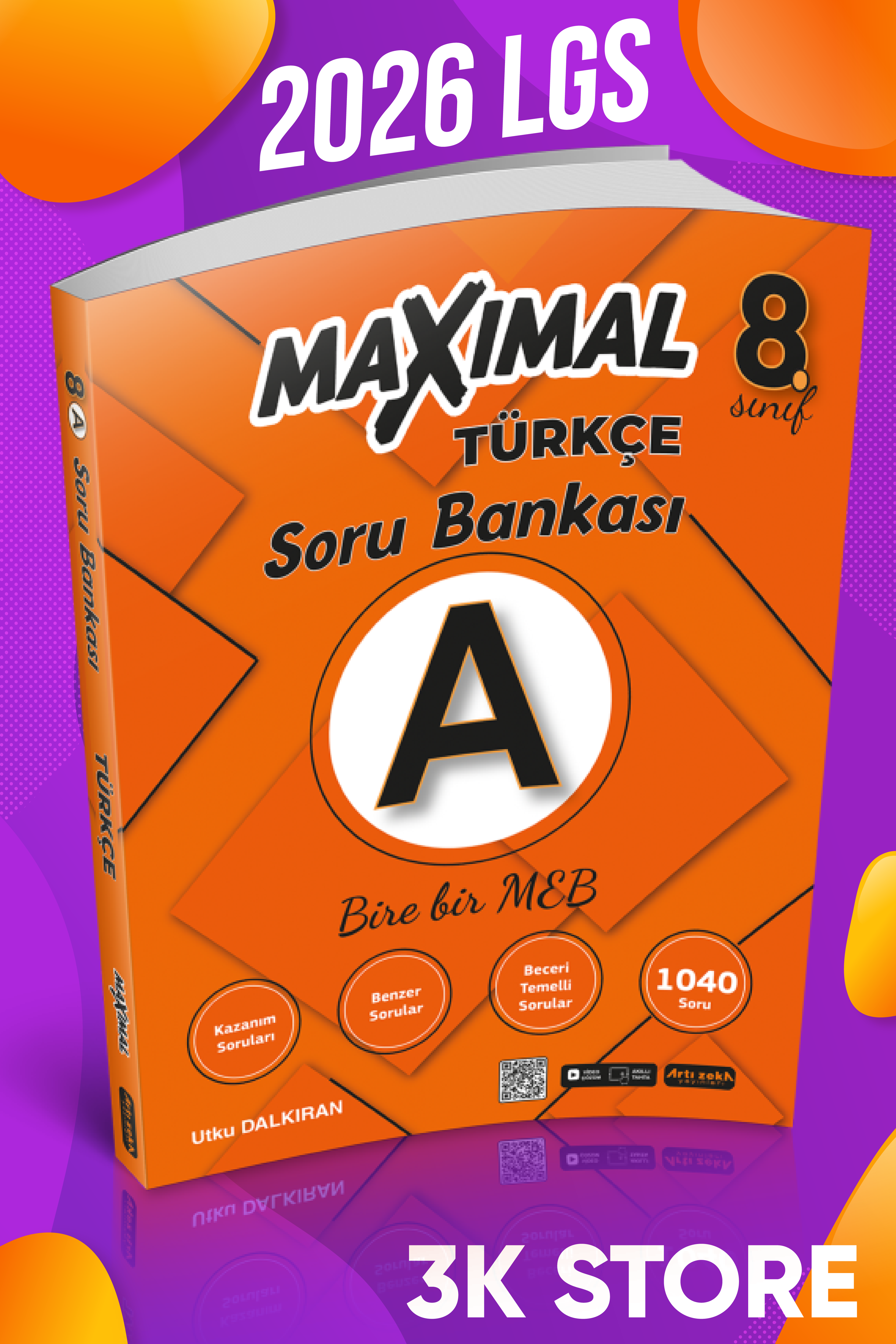 Artı Zeka Yayınları 8.Sınıf Türkçe Maximal Bire Bir MEB Soru Bankası -A- 