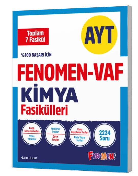 Fenomen Yayınları VAF AYT Kimya Fasikülleri
