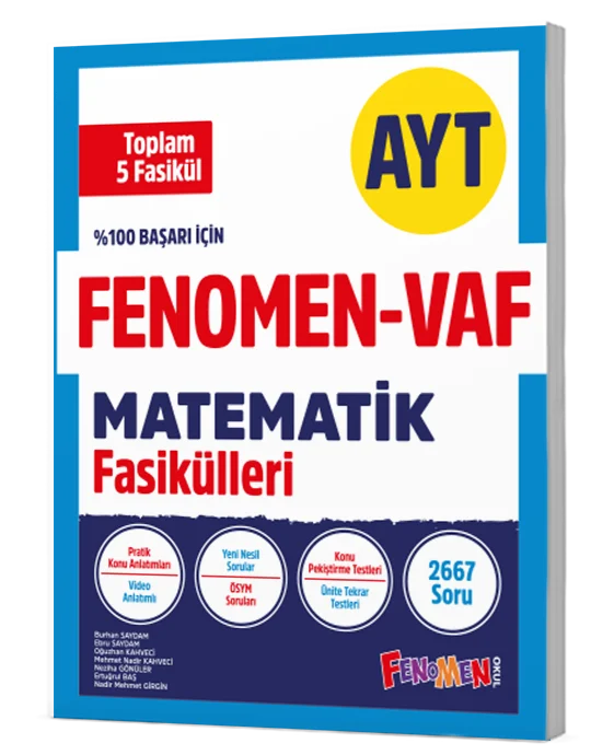 Fenomen Yayınları VAF AYT Matematik Fasikülleri
