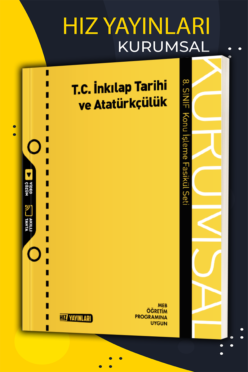Hız Yayınları Kurumsal 8.Sınıf T.C. İnkılap Tarihi ve Atatürkçülük Konu İşleme Fasikül Seti