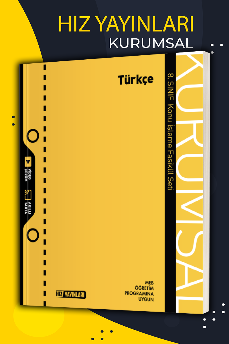Hız Yayınları Kurumsal 8.Sınıf Türkçe Konu işleme Fasikül Seti