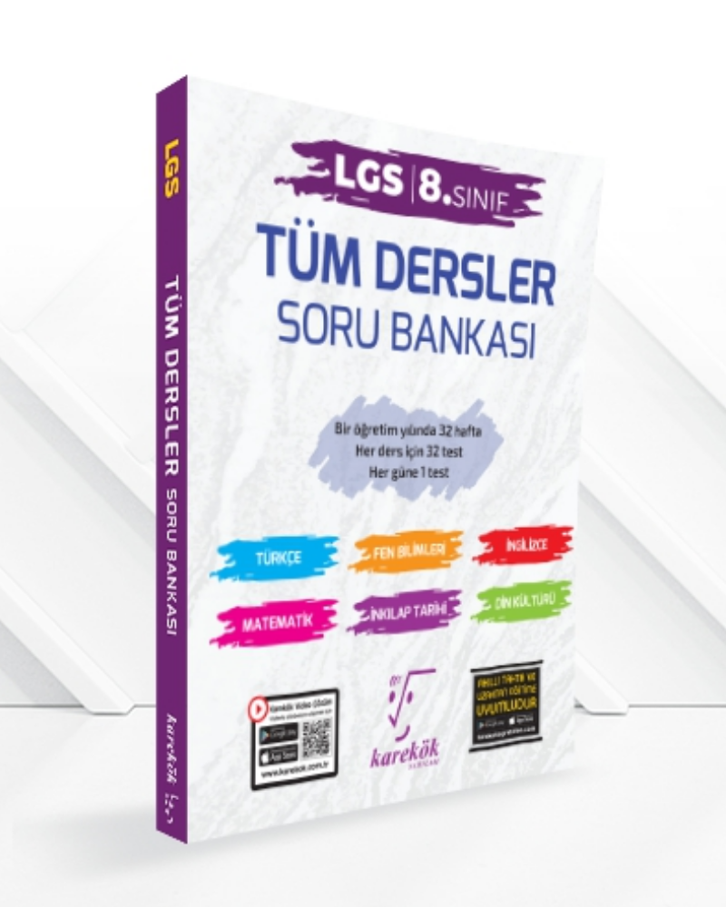 Karekök Yayınları 8.Sınıf Tüm Dersler Soru Bankası