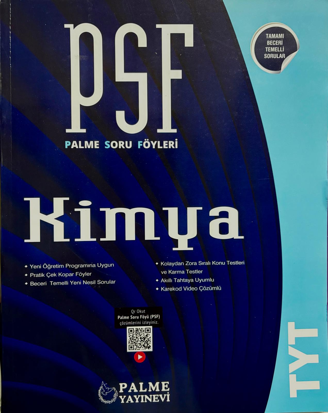 Palme Yayınları TYT Kimya Soru Föyleri PSF