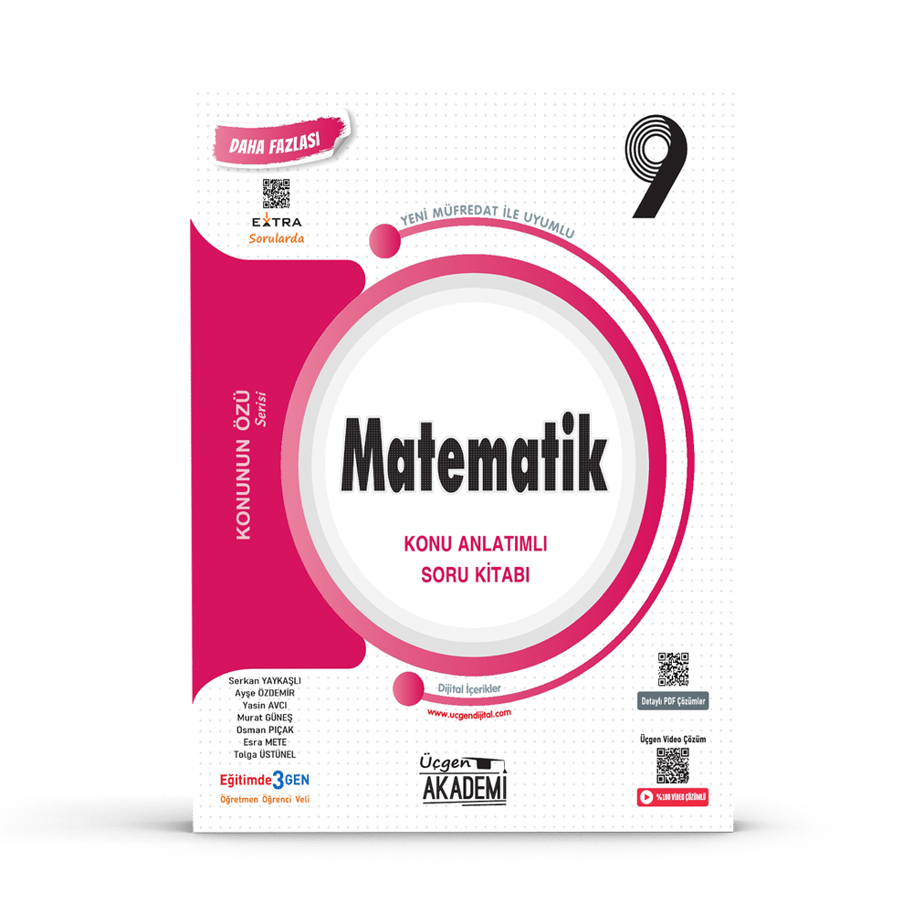 Üçgen Akademi Yayınları 9.Sınıf Matematik Konu Anlatımlı Soru Bankası Konunun Özü Serisi