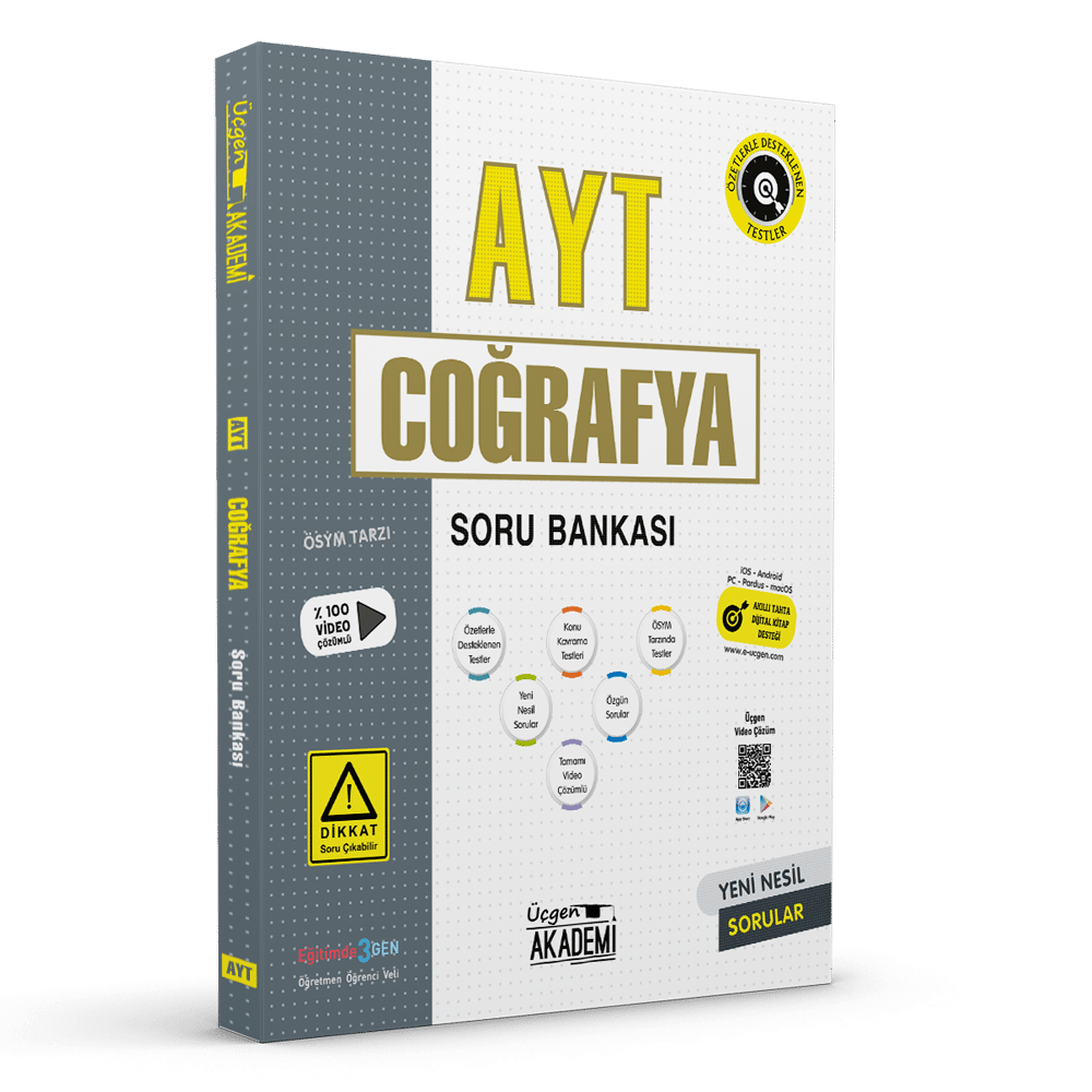Üçgen Akademi Yayınları AYT Coğrafya Soru Bankası