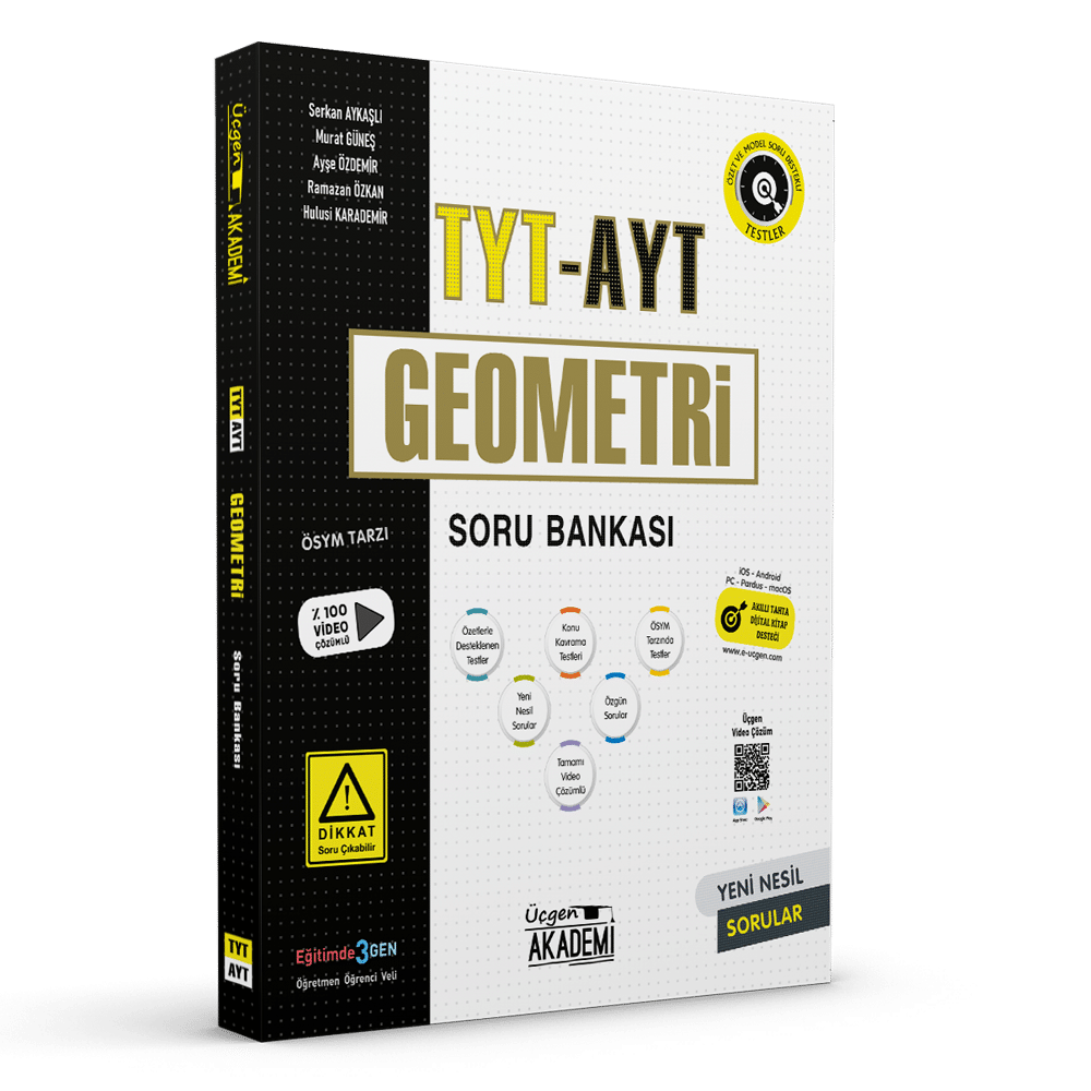 Üçgen Akademi Yayınları TYT AYT Geometri Soru Bankası